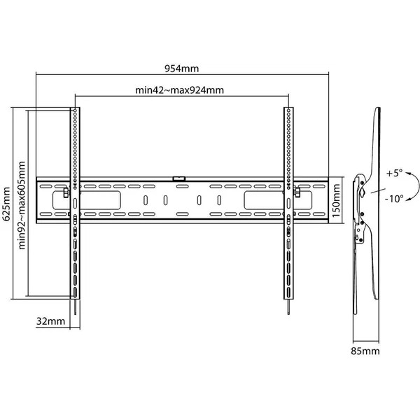 Norstone Fix 60100 Tilt - Support mural fixe