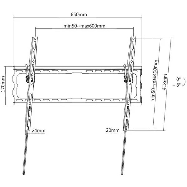 Norstone Fix 3780 Tilt - Support mural fixe