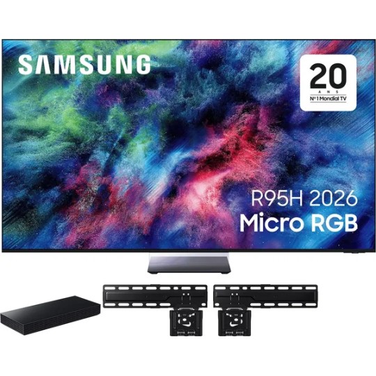 SAMSUNG TMR75R95H 2026 - TV Micro RGB 189cm avec boitier one connect et support mural