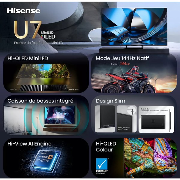 HISENSE 75U7SE 2026 - TV MINILED 4K 2026