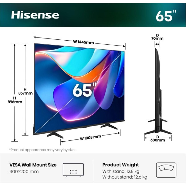 HISENSE 65A6S 2026 - TV LED 4K UHD 164cm