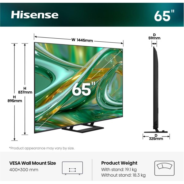 HISENSE 65E8S 2026 - TV MINILED 4K UHD 164cm