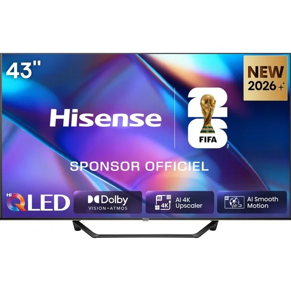 HISENSE 43A7S 2026 - TV QLED 4K UHD 108cm