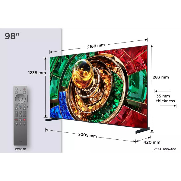 TCL 98RM9L 2026 - TV RGB Mini-LED 4K 249cm