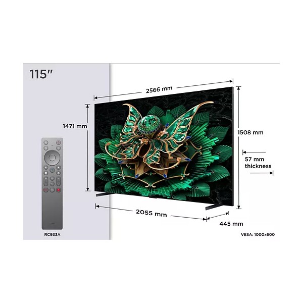 TCL 115C7K 2025 - TV QD Mini LED - 291cm