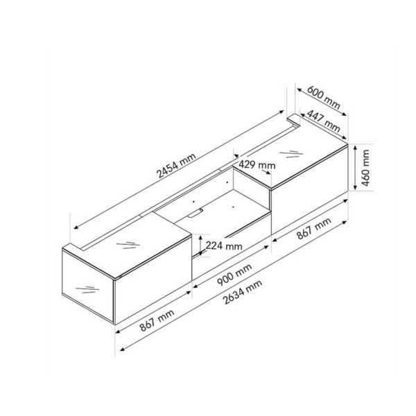 Norstone Eden Vision 240 - Meuble pour vidéoprojecteur ultra courte focale + Ecran EDEN Extra Bright - 100"