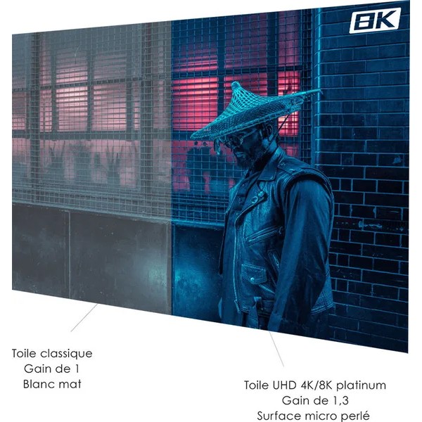 Lumene Coliseum UHD 4K/8K Platinum 300C (16:9) - Écran de projection électrique
