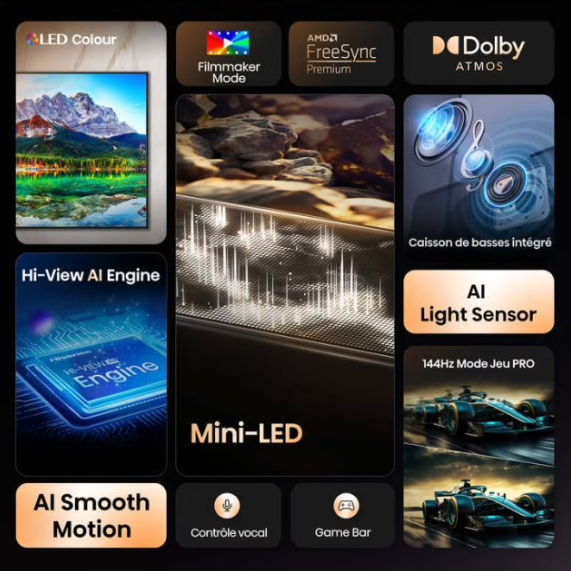 Technologie Hi-QLED MiniLED Hisense E8S