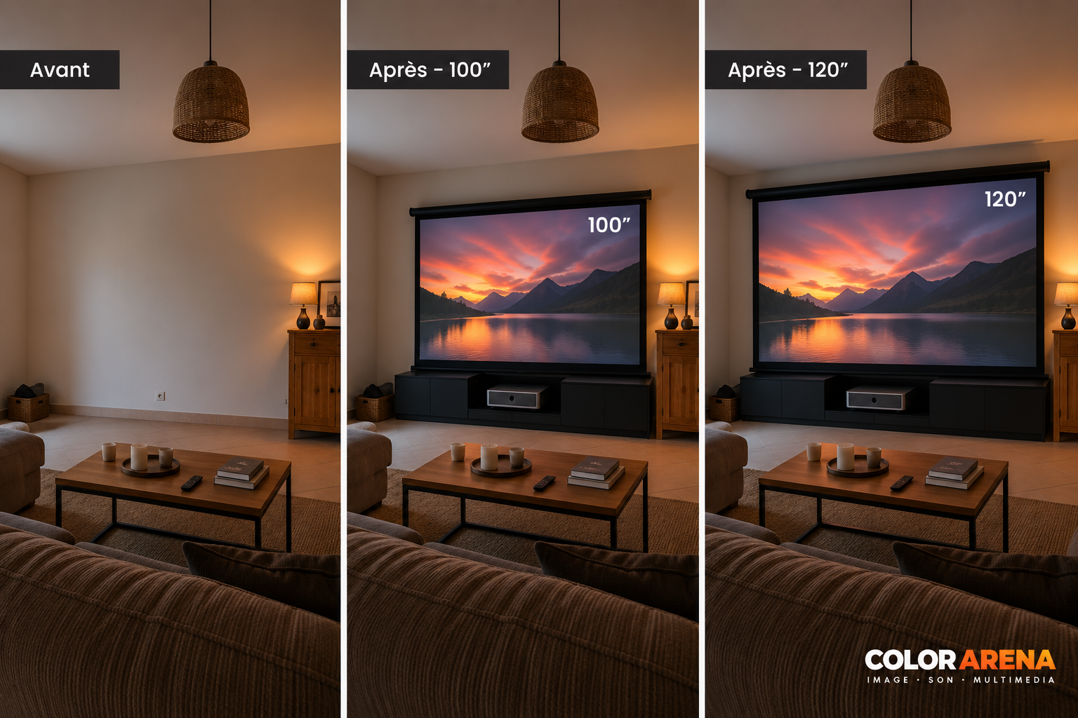 Exemple de Visualisation sur mesure Color Arena - comparaison des tailles